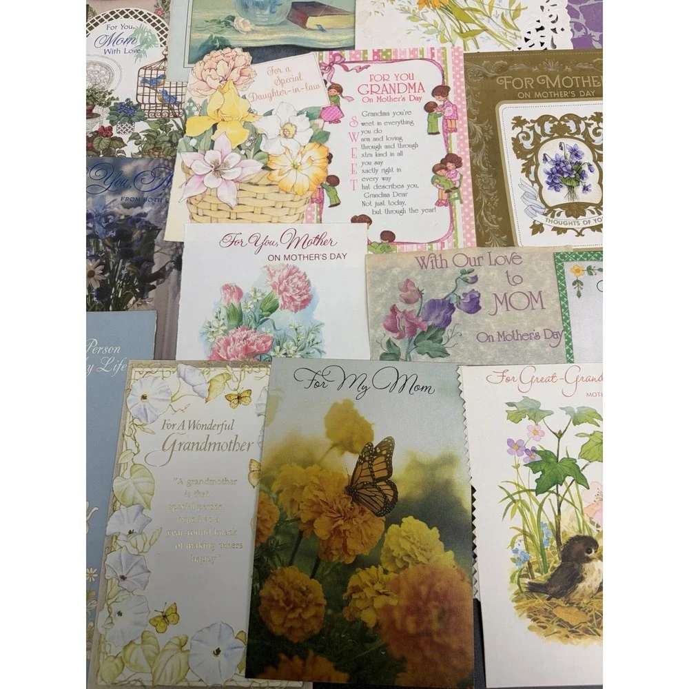 Vintage Mother's Day Greeting Cards Fronts ONLY Scrapbooking Crafts Lot of 50+